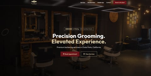 Gents Corner Cuts website preview
